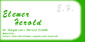 elemer herold business card